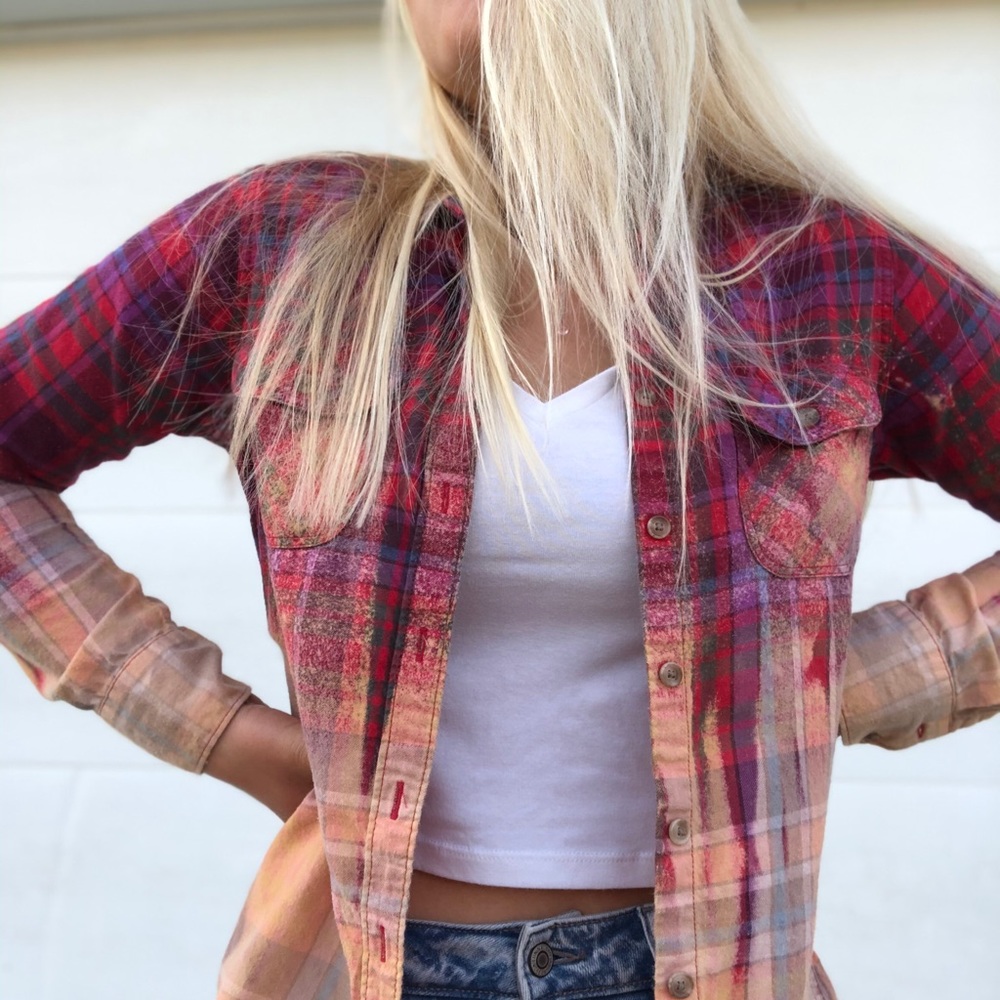 Hand bleached flannel - Picture 5 of 5
